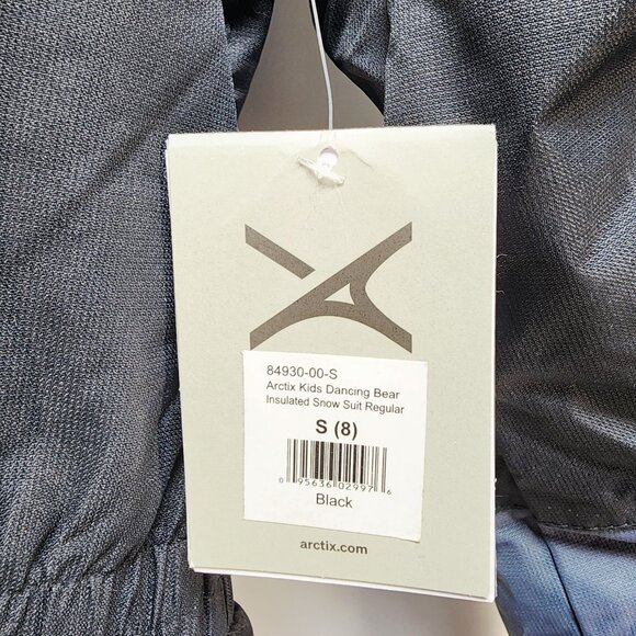 Arctix Kids Black Gray Insulated Snow Suit Hood Tag Size S (8) Warm Winter - Picture 4 of 8